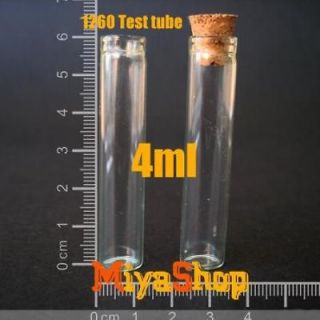 10 1000pcs glass bottle vial cork 4ml test tube 1260