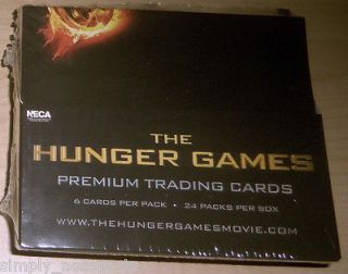 NECA HUNGER GAMES MOVIE TRADING CARD FACTORY SEALED 24 PACK BOX
