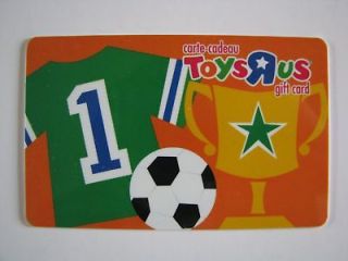 toys r us 1 soccer gift card collectible no value