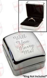 will you marry me chrome ring case box engraved free