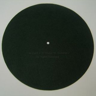 Victor Phonograph SMALL DARK GREEN Turntable Felt   Round (fits 10 