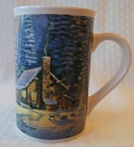 coffee cup mug thomas kinkade christmas retreat 