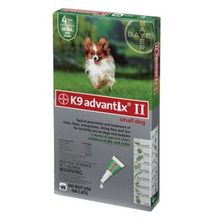 K9 Advantix II 4 Month Flea & Tick Control Dogs up to 10lbs Small Dog 