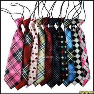 New Boys Childrens Kids Clip On Elastic Tie Necktie Diffrent Styles B