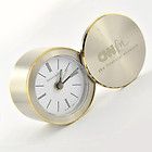 Authentic Tiffany & Co Table top Swivel lid Round Face Alarm Clock 