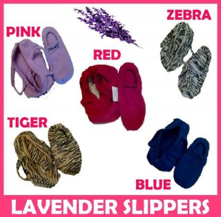FUNDALS ADULT MICROWAVABLE LAVENDER SCENTED SLIPPERS HEAT WARM FOOT 