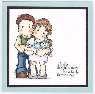 Baby Tilda, handmade greeting card. Magnolia stamp, Family, baby 