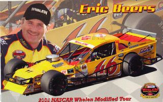 2008 eric beers 46 nascar whelen modified postcard time left
