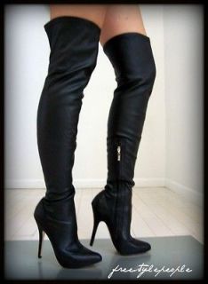 200 NIB New ZIGI NY Black JESSIE Over The Knee ALL SIZES Stiletto 