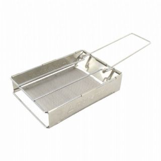   STAINLESS STEEL COMPACT CAMPING GRILL & TOASTER camp fire hexi toast