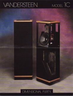 vandersteen 1c speaker brochure 1996  12 95