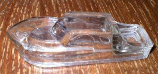 vintage glass candy container cabin cruiser boat 
