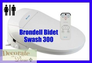 BRONDELL 300 BIDET TOILET SEAT ROUND Swash w/Remote Heated Water/Seat 