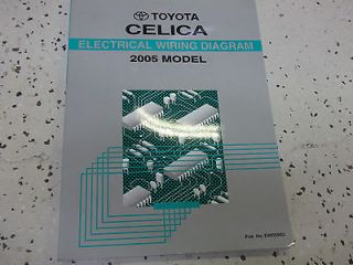2005 Toyota CELICA Electrical Wiring Diagrams Service Shop Repair 