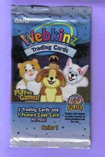webkinz trading card pack series 1 mint from box time