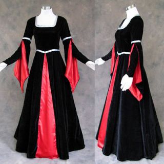 medieval renaissance gown dress costume goth vampire l