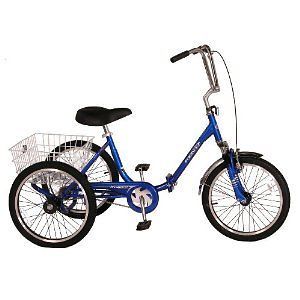 Westport Adult Folding Tricycle Bike Bicycle Fold Up RV Motorhome Ride 