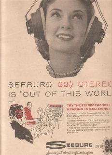 seeburg 33 1 3 stereophones 1960 ad out of this