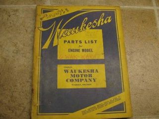 waukesha engine parts list manual 6wak 6wakh 6 cylinder time