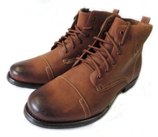 NEW MENS ANKLE BOOTS MILITARY COMBAT STYLE LEATHER LINED SHOES LACE UP 