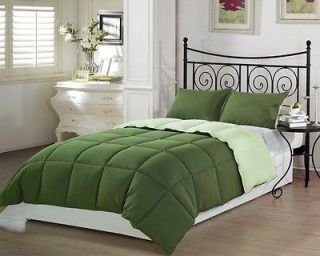   Green Goose Down Alternative Reversible Comforter Set Twin /Twin XL
