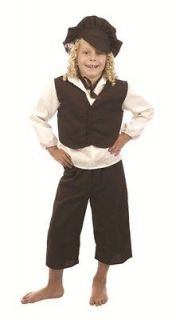   Boys Victorian Urchin Fancy Dress Outfit Poor Oliver Twist Costume