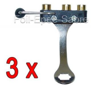 THREE NEW Gold Plated Fencing Epee Sockets will fit any blade 