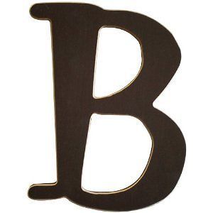 New Arrivals The Letter B, Chocolate Brown, 9, Baby Nursery Wall 