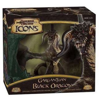 DDM Dungeons & Dragons D&D Miniatures ICONS Gargantuan Black Dragon 