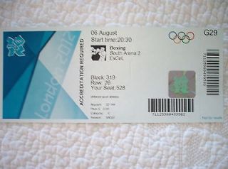 2012 london olympics boxing 6 august athlete ticket time left