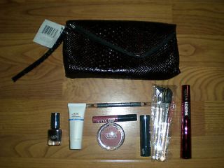 11 piece makeup lot & brushes with clutch purse bag wristlet ULTA