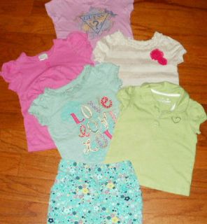 five shirts shorts toddlers 2t 4t