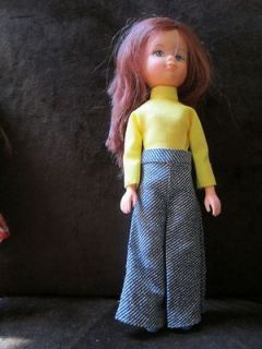 Co Uneeda doll company 1971 red haired teen doll in bell bottoms