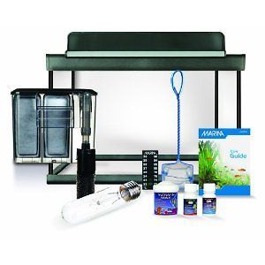 Marina Style Aquarium Kit Fish Tank 5 Gallon Light Filter Net Pet 