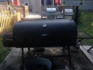 LARGE CUSTOM BBQ SMOKER GRILL WITH SIDE FIRE BOX BIG ENOUGH FOR WHOLE 