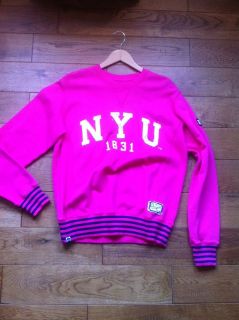 NCAA Vintage   NYU   New York University   Pink Sweater   Medium   RRP 