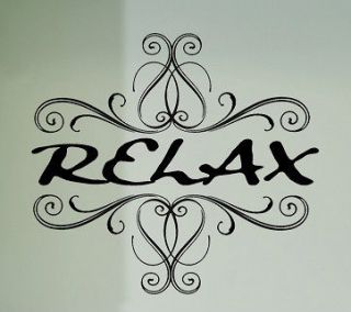 12X12 RELAX VINYL DECALS STICKER LETTERING WALL DECAL QUOTES 