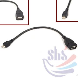 Micro Usb Male 5Pin to USB 2.0 A Female Converter Adapter Cable Cord M 