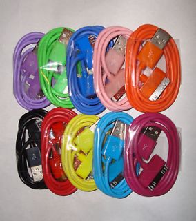 10x color data 1M usb snyc/charger cable for iphone 3/3g/3gs/4/4g/4s 