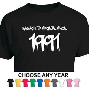 21st birthday gift present menace to society new tshirt more