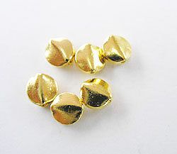 24k vermeil style 6 lentil beads 6 4mm from singapore