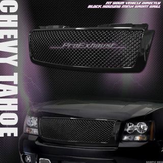 BLK MESH FRONT HOOD BUMPER GRILL GRILLE ABS 2007 2011 TAHOE/SUBURBAN 