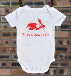 vespa gts 300 super thats how i roll scooter babygrow