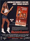 BLOOD GAMES — Original 1990 video Trade AD / promo — L