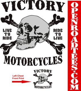 Victory Kingpin Hammer Motorcycle 100% Cotton LONG SLEEVE T Shirt