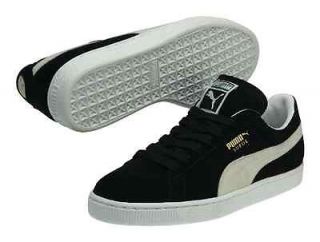 Puma Mens Classic The Suede Black White Suede Sneaker 352634 03