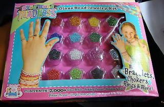 GLASS SEED BEAD JEWELRY KIT NEW 2,000 BEADS, MORE AGES 8 AND UP