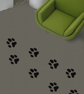 dog paw prints set floor walls vinyl sticker decal more options colour 