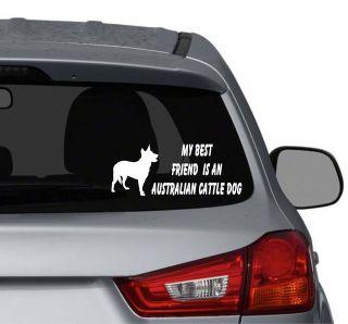   friend is an Australian Cattle Dog vinyl car window decals stickers