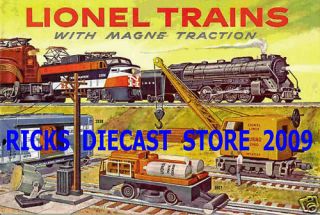 lionel trains railways 1956 shop advert display sign  6 38 